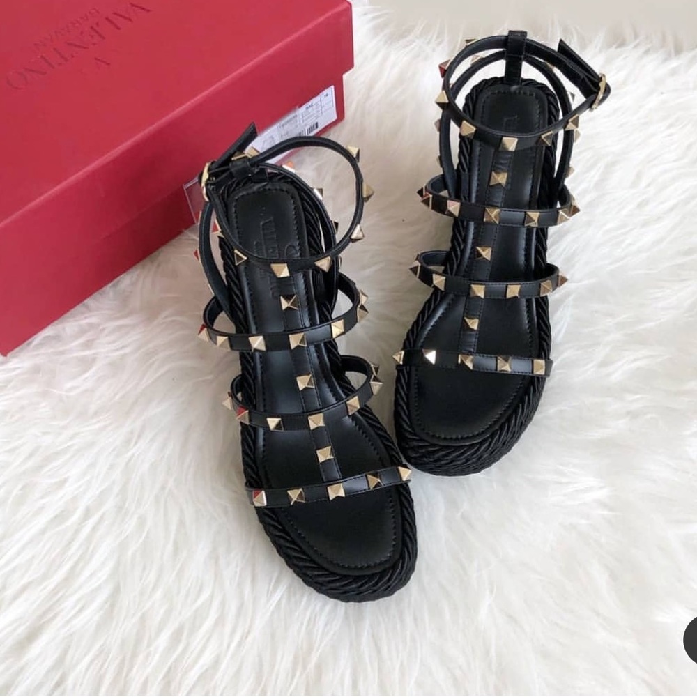 Valentino torchon wedge sandals